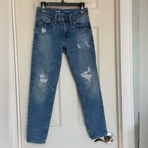 Old Navy Boy’s Size 8 Distressed Denim Jeans Original Taper